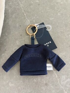 PARKE mockneck Navy Mini Sweater Keychain